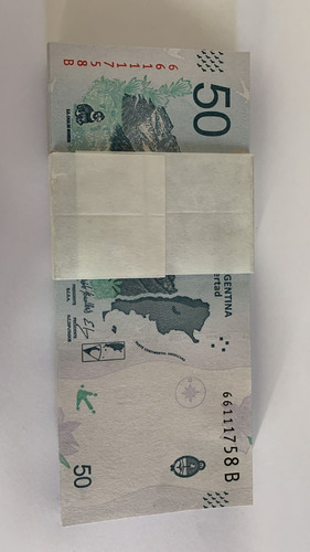 Fajo De 50 Pesos Argentinos Cóndor - Sin Circular Bott. 5206