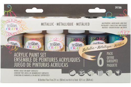 Testors Craft - Kit De Pintura Acrilica, 2 Onzas Liquidas (p