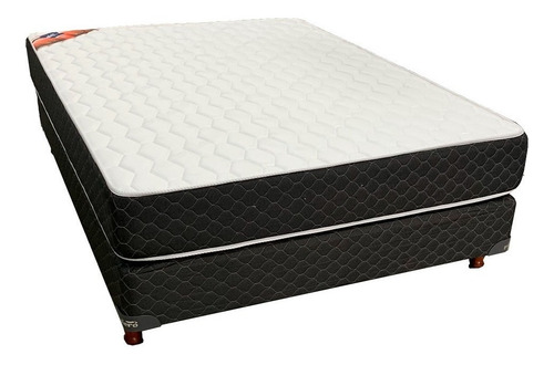 Imagen 2 de 5 de Sommier Colchon Piero Foam 190x140 Espuma 25kg + Almohadas