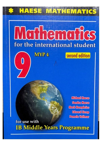 Libro Mathematics Ib 9 Myp 4 For Use With Ib Middle Years