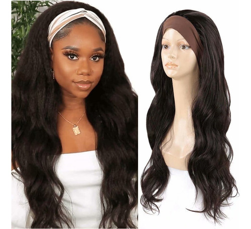 Organic Wavy Headband Wig Identical To Human Hair