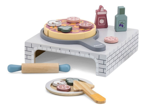 Set De Pizza Casera De Madera Polar B Accesorios Didacticos