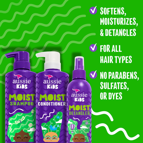 Pacote De Cuidados Com O Cabelo Aussie Kids Shampoo E Condic