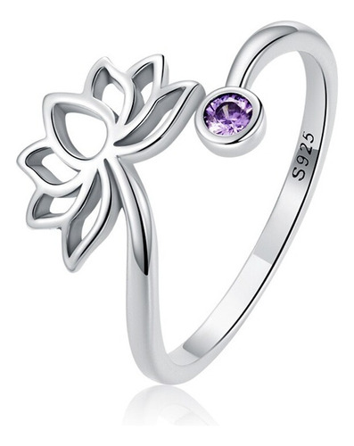 Anillo Flor De Loto Plata 925