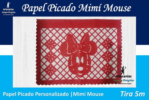 30 Tiras Papel Picado Mimi Mouse | Decoracion De Mimi Mouse