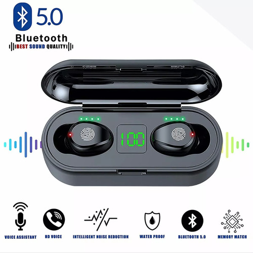 Auriculares Intrauditivos Inalámbricos F9 Fingerprint Touch