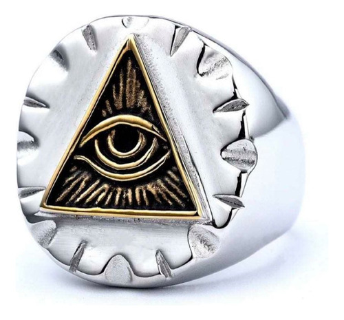 Anillo Clasic Modelo Iluminati Big Acero Inoxidable