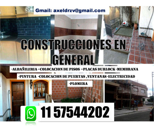 Imagen 1 de 10 de Albañil Electricidad Plomeroherreria Presupuestos Sin Cargo