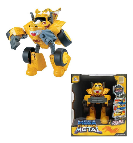 Carrinho Transformável Megaformers Raptor Multikids