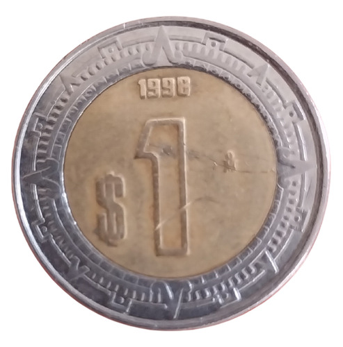 Moeda México 1 Peso 1998 (mbc) Linda!!! 73-247