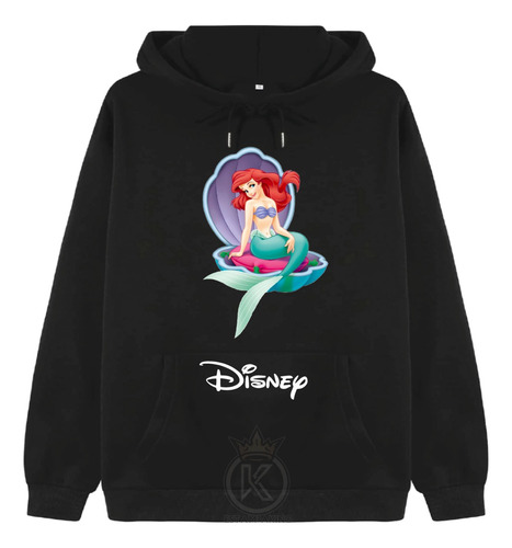 Poleron Ariel - La Sirenita - Dibujos Animados - Disney - Serie Infantil - Mar - Mujer Guerrera - Estampaking