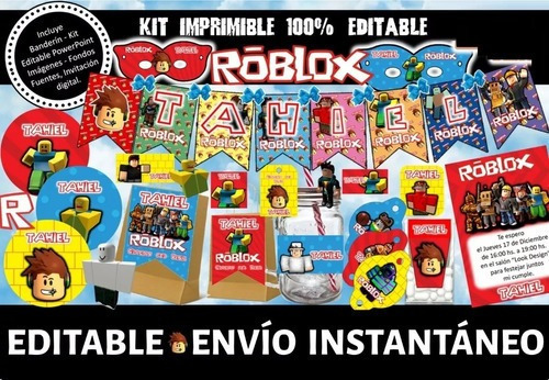 Kit Imprimible Candybar Roblox 100% Editable Pptx