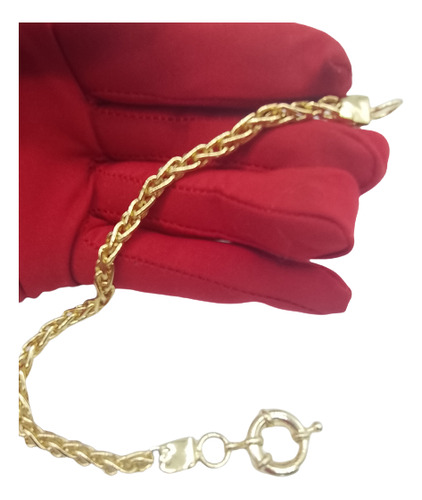 Pulsera Espiga C 1779 Enchapada En Oro 18 K Con Sello