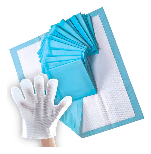 100 Sabanillas 45X60 Cm + 12 Guantes Limpieza Mascotas Perros Y Gatos Petwoow R6852 Mejora La Limpieza De Tu Mascota Estética Y Grooming Para Perros O Gatos Herramientas De Estética Canina Y Felina