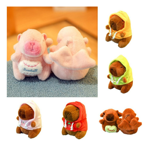 Muñeca De Simulación De Capibara De Peluche Con Alas