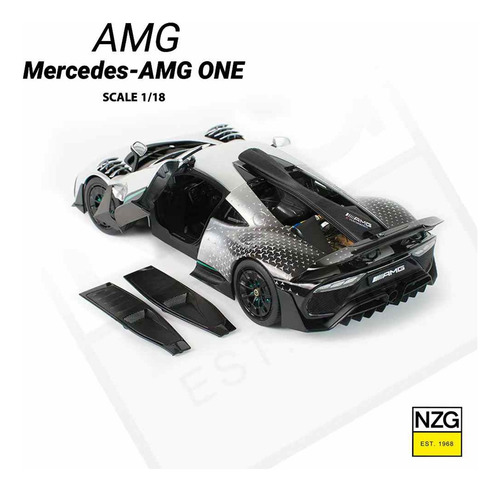 Mercedes Amg One 1/18 Nzg (prata Com Estrelas) N Autoart Prateado