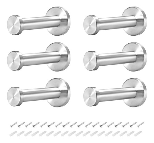 Uxcell 6 Ganchos De Pared Para Bata, Colgador De Toallas Ind