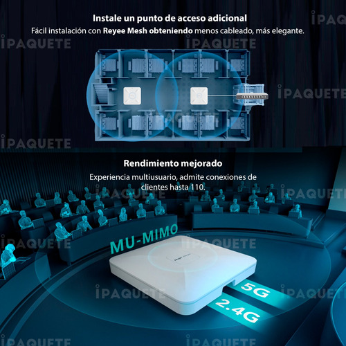 Kit Access Point Wifi + Switch N/a Gigabit 5 Puertos Ruijie