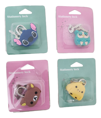 Pack 4 Candado Stitch , Rilakkuma Y Sus Amigos