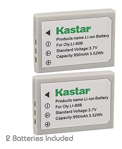 Kastar Batería (paquete De 2) Para Olympus Li-80b