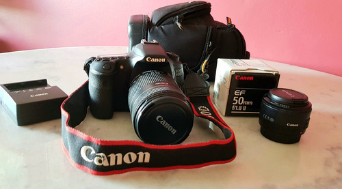 Câmera Canon Eos 60d +lente 18-135mm +lente 50mm + Acessório