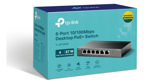 Switch Tp-link Tl-sf1006p 6 Puertos 10/100 4 Poe