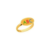 Comprar Kit Com 10 Anéis Abc Para Formatura Infantil Folheado A Ouro
