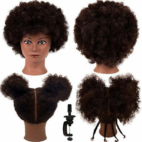Maniqui Cabeza Cabello Natural Marrón 22 Cm N2 Marrón Oscuro