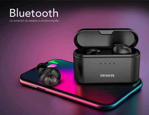 Audífonos Aiwa Aw6 Pro In Ear Tws Bluetooth Negro