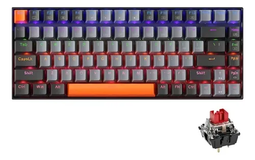 Teclado Mecânico Machenike K500 B84 Switch Red Cor de Teclado Cin...
