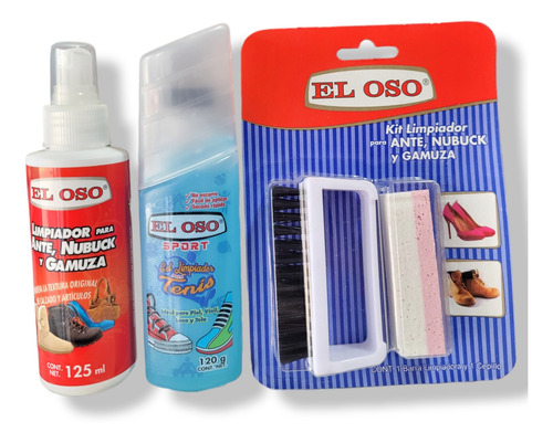  Gel Limpiador Oso + Kit Gamuza Oso Y Limpiador Ante Oso 