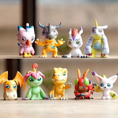 Set De 9 Figuritas De Digimon Adventure / Figuras De Acción