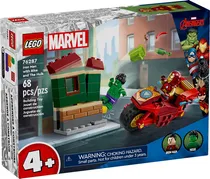 Comprar Lego Super Heroes Marvel 76287 Ironman Con Moto Y Hulk