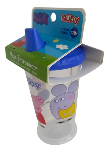 Vaso Entrenador Nuby Peppa Pig Y Amigos Con Tapa 300 Ml 