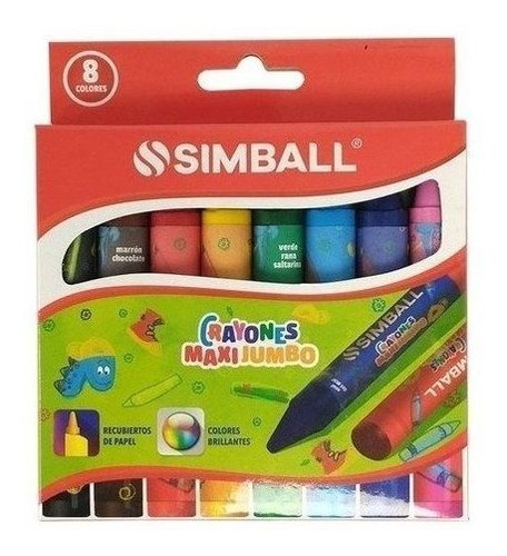 Crayones X8 Maxi Jumbo Simball 10121