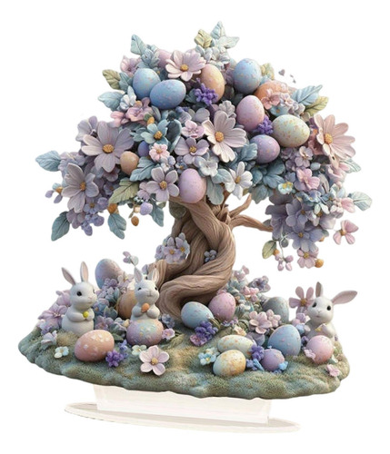 Huevos De Pascua Decoración De Conejo Mesa 2d Estilo A