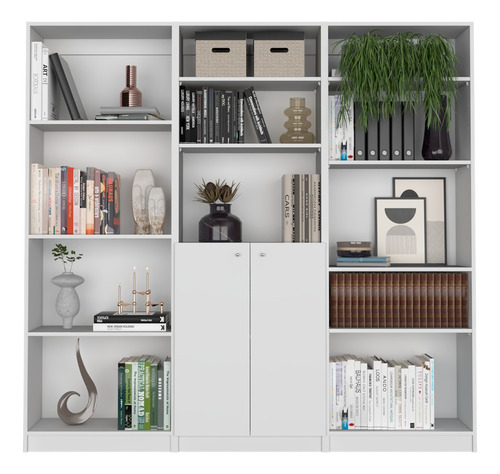 Combo De Bibliotecas Home Eco Blanco