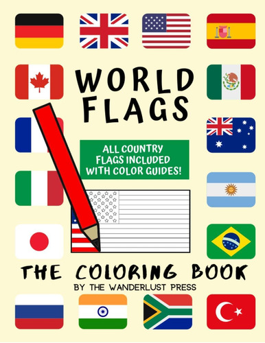 Libro: World Flags: The Coloring Book: A Great Geography Gif