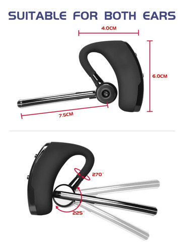 Walkie Talkie Headset Ptt Auricular Inalámbrico Bluetooth 4.