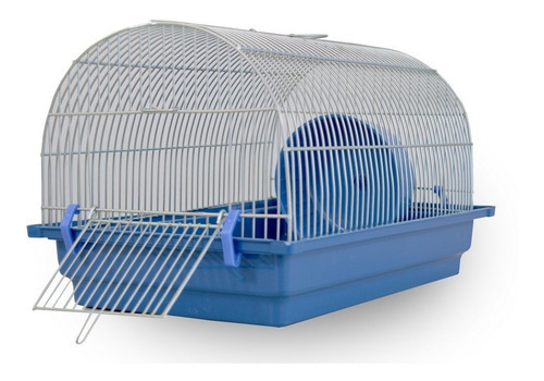 Gaiola Hamster N209 Pequena Zincada Prata Cor Azul