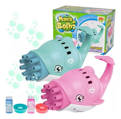 Máquina De Bolhas Golfinho Brinquedo Automático Dm Toys