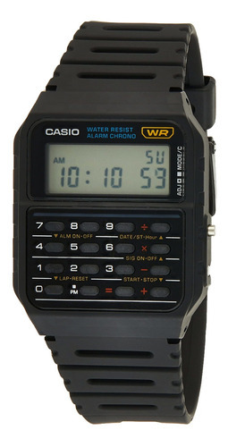 Reloj de pulsera Casio Reloj CA-53W-1ER, ver imagen, para hombre, con correa de resina color negro, bisel color ver imagen