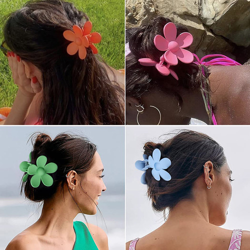 Pinzas Pequeñas De Acrílico For El Pelo, 6 Unidades, De Plá