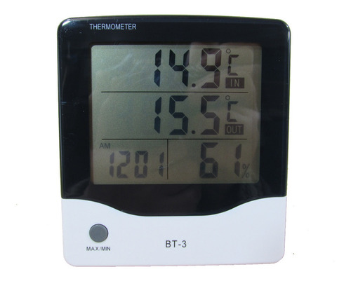 Termohigrometro Digital Bt3 Sensor In/out Temperatura Reloj