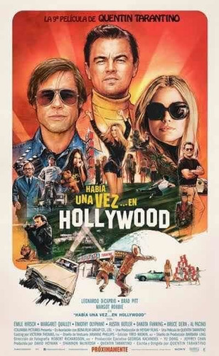 Póster De Cine Había Una Vez En Hollywood Tarantino 70x1m