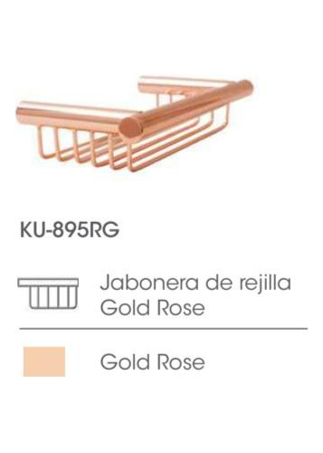 Kubo Jabonera Baño Rose Gold 895rg 