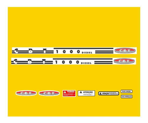 Adesivos Faixa Trator Cbt 1000 Ca-17486 Mq3