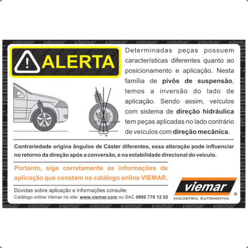 Par Pivo De Suspensao Dianteiro Vw Up 2014 A 2021 Viemar