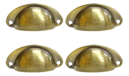 Herraje Cubeta Manija 67mm Muebles Vintage Bronce Niquel X 4