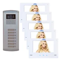 Comprar J R Kit Video Portero Para Edificio 5 Monitores Frente Color